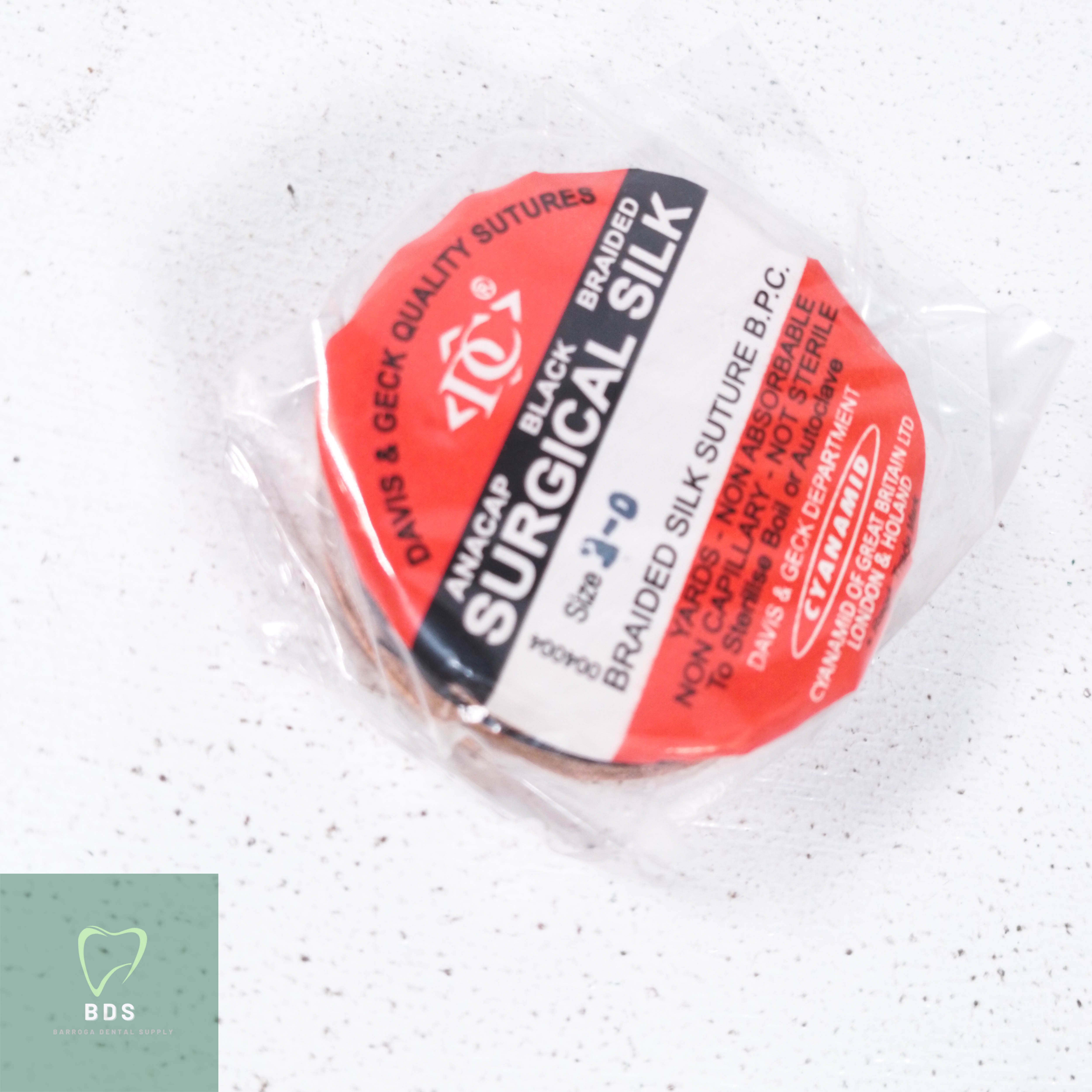 Anacap Black Braided Surgical Silk