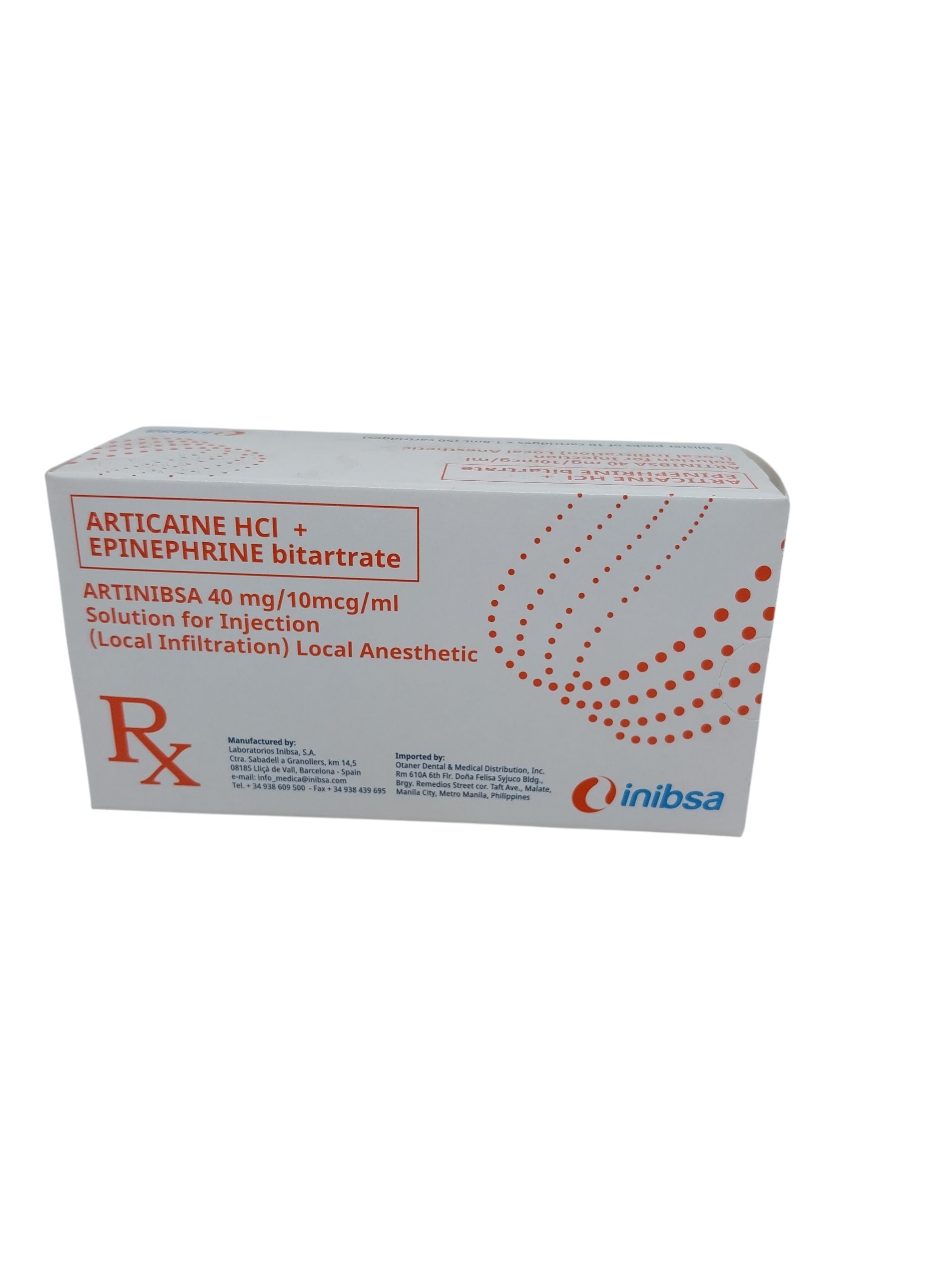 ARTINIBSA (Articaine HCI +Epinephrine Bitartrate)