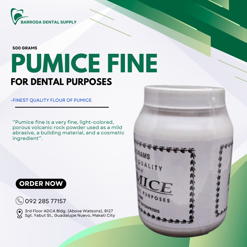 PUMICE FINE (For Dental Purposes) 500grams.