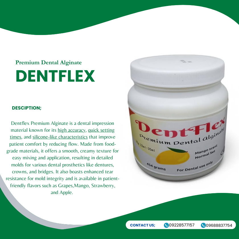 DENTFLEX (Premium Dental Alginate) 454grams.