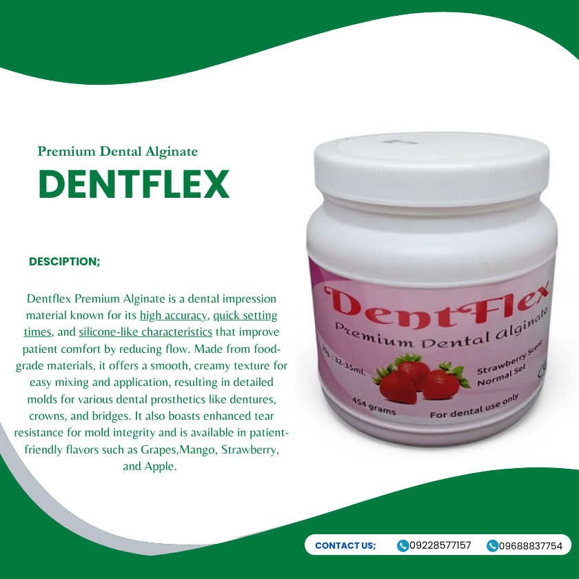DENTFLEX (Premium Dental Alginate) 454grams.