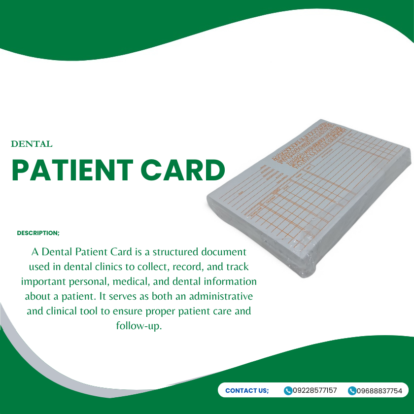 DENTAL PATIENT RECORD CARD