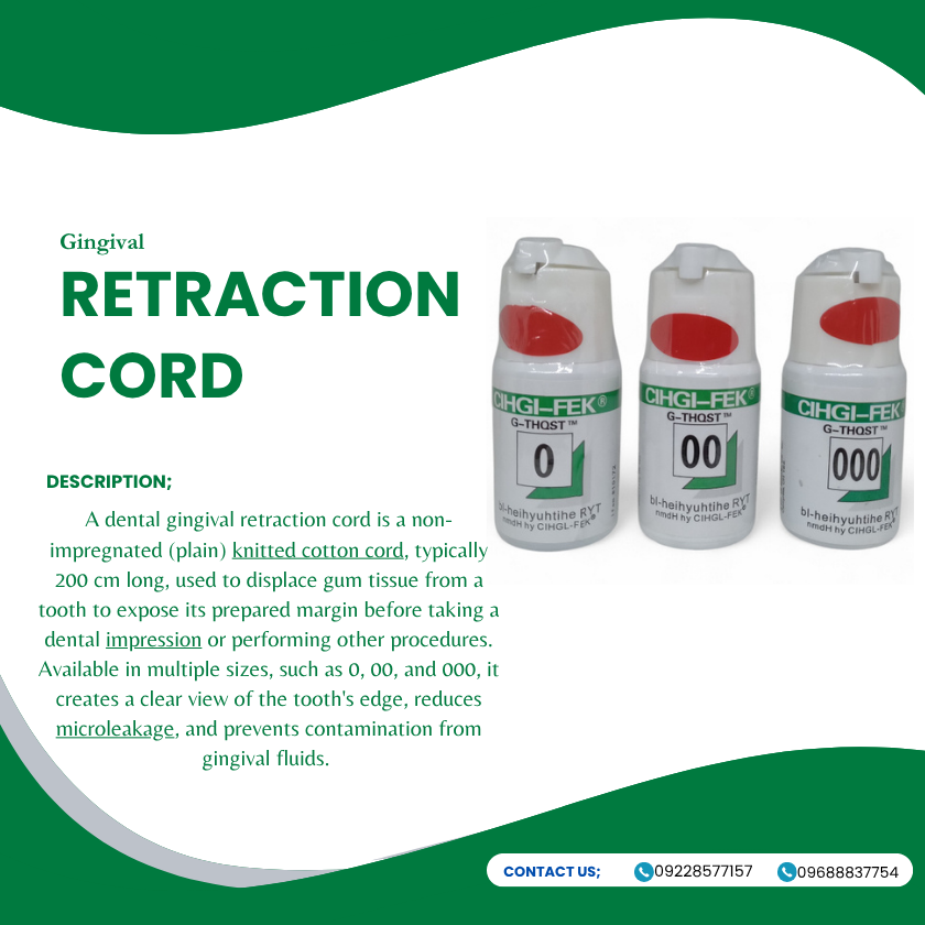 Gingival Retraction Cord (#0 , #00, #000)