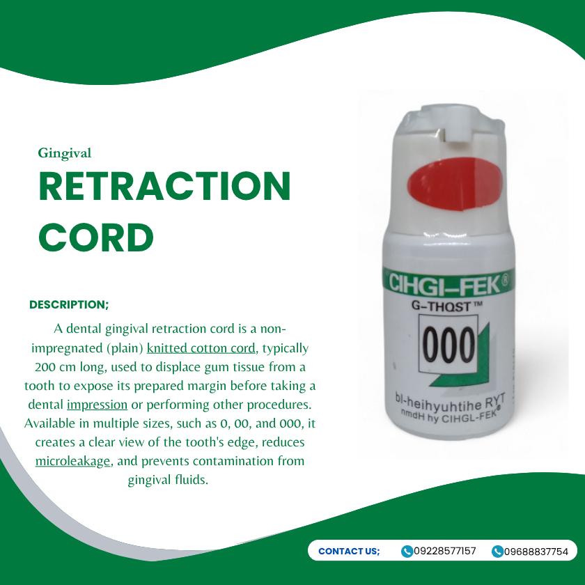 Gingival Retraction Cord (#0 , #00, #000)