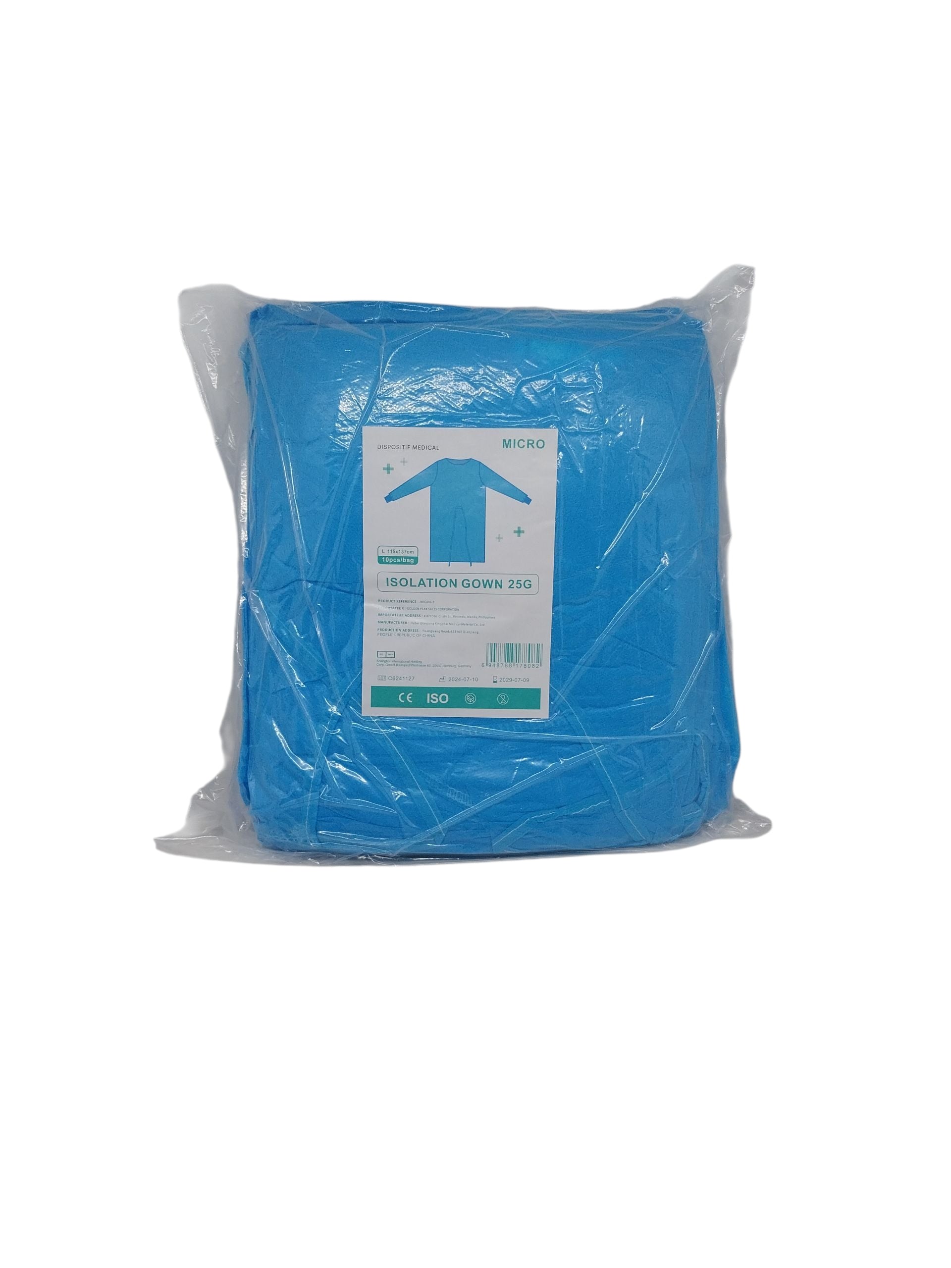 Disposable Isolation Gown 10 pcs/pack