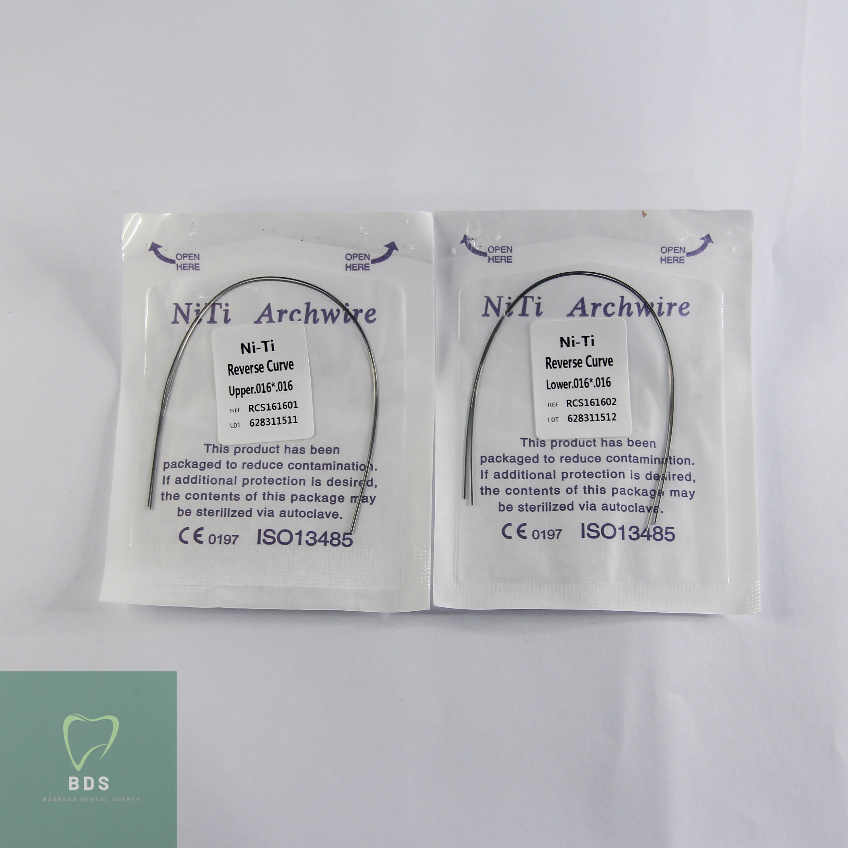 Ortho Wire Ni-Ti Reverse Curve Rectangular 2pcs/pack