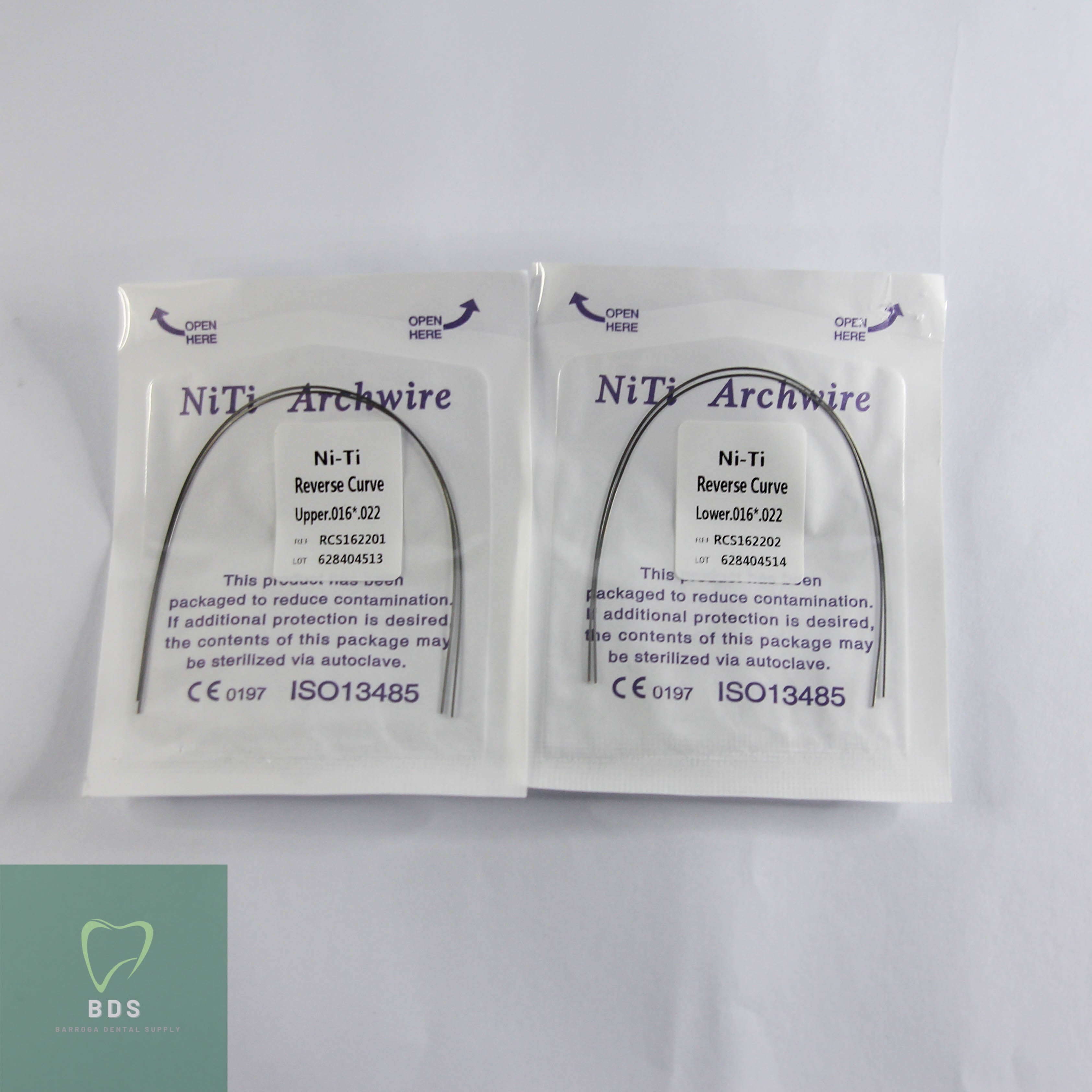 Ortho Wire Ni-Ti Reverse Curve Rectangular 2pcs/pack