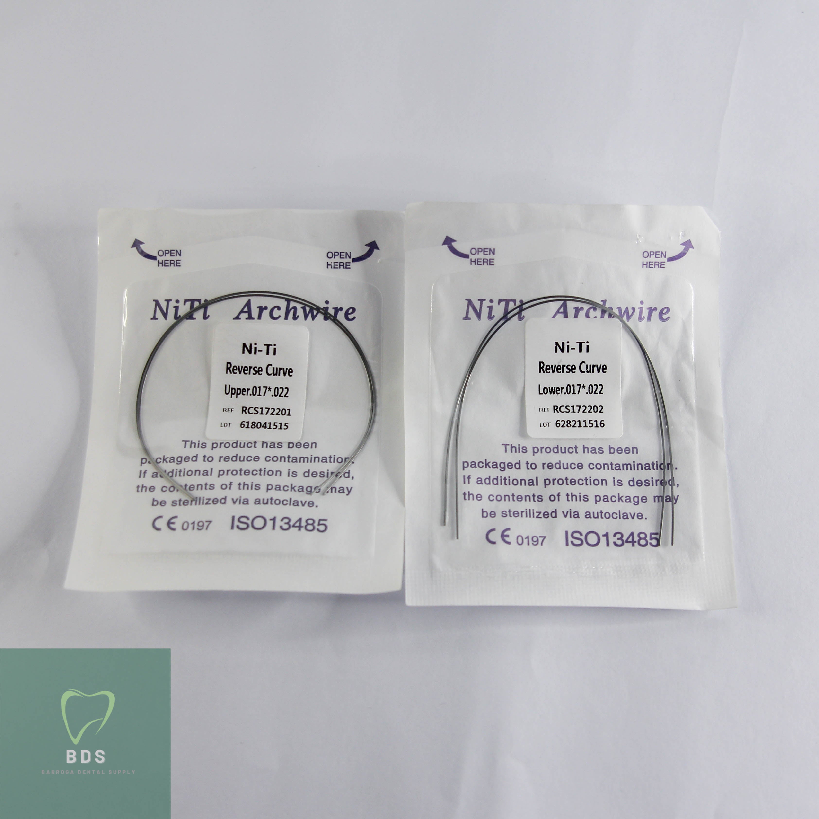 Ortho Wire Ni-Ti Reverse Curve Rectangular 2pcs/pack