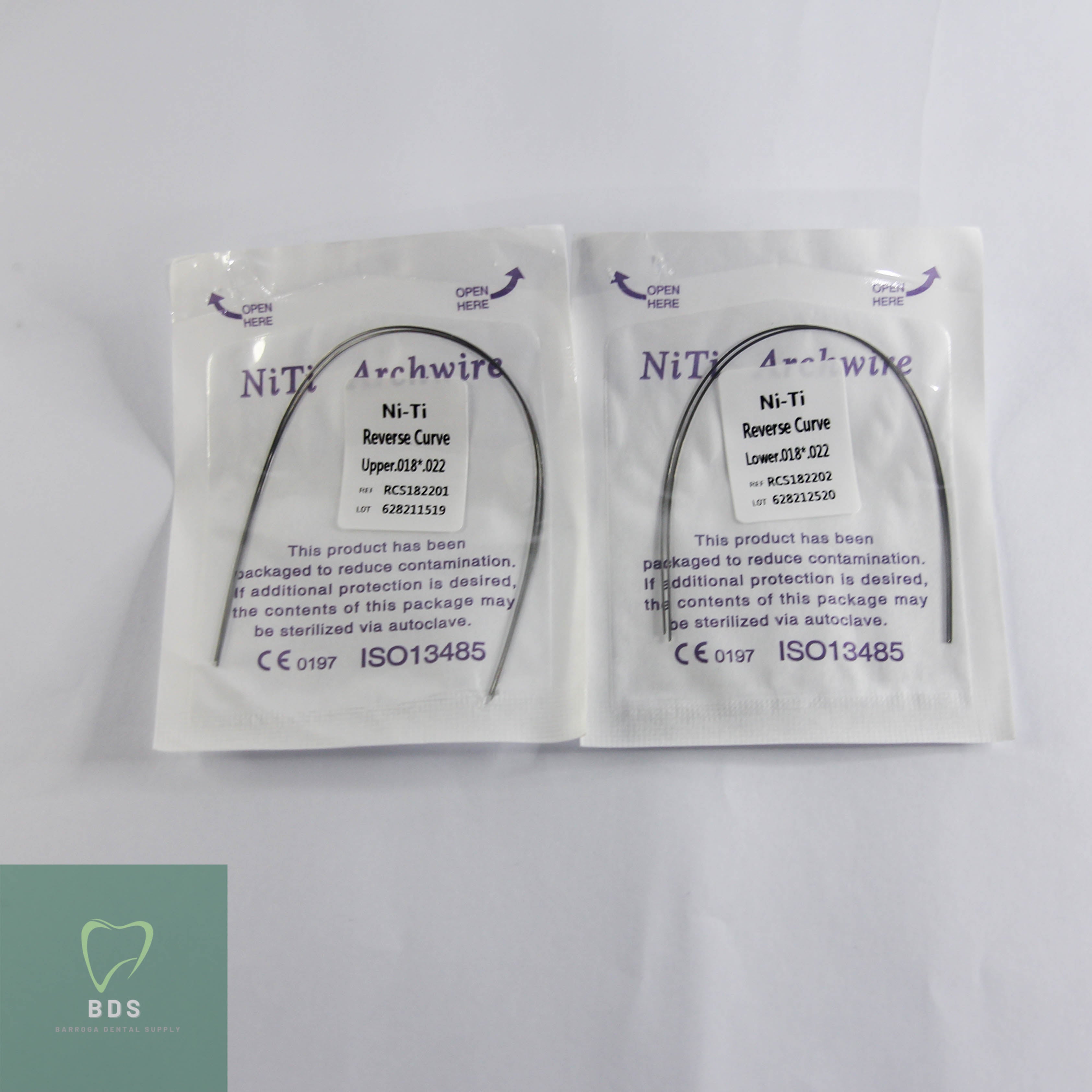 Ortho Wire Ni-Ti Reverse Curve Rectangular 2pcs/pack