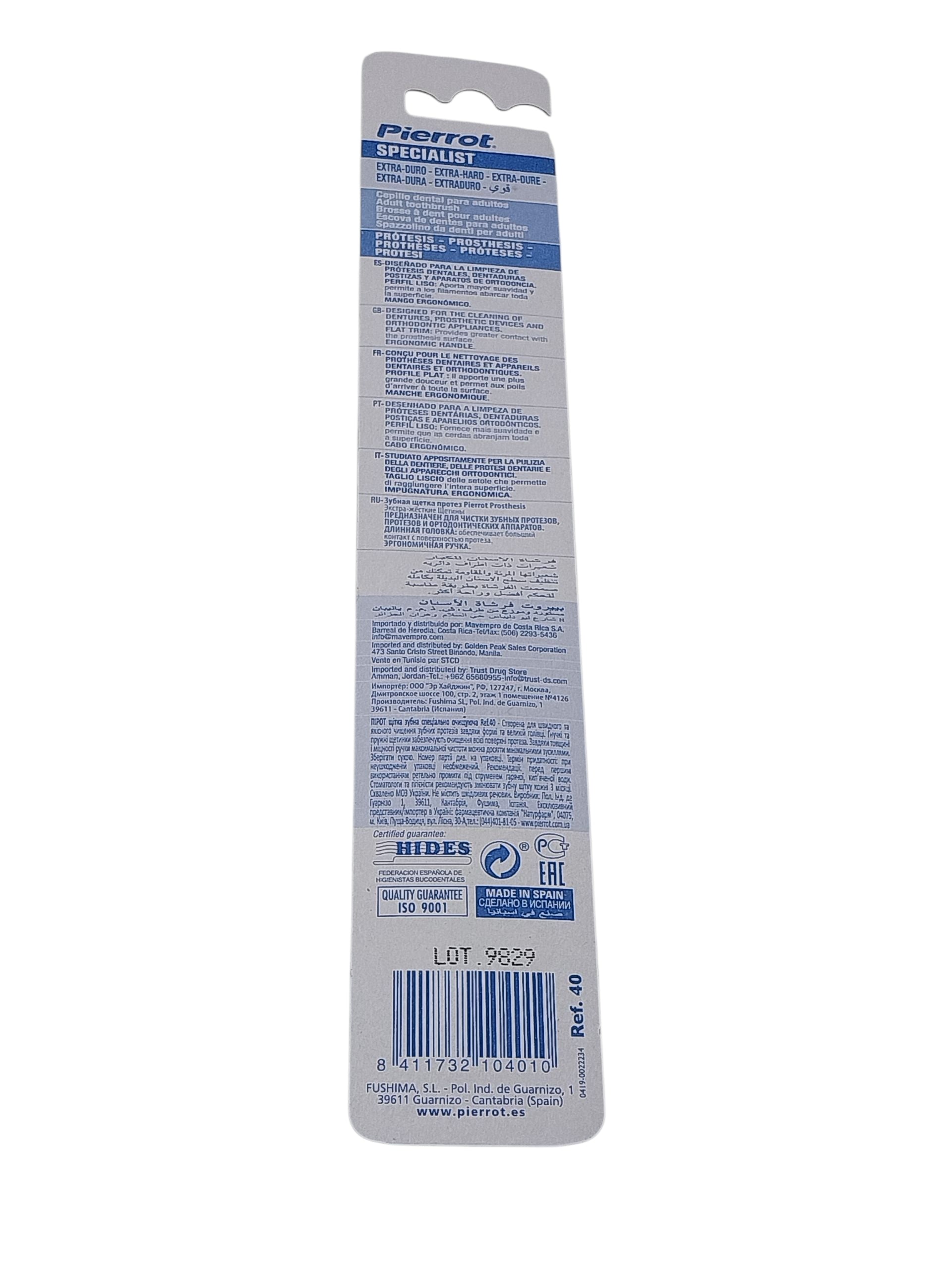 Pierrot Prosthesis Toothbrush