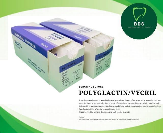 SURGICAL SUTURE (Vycril,Polyglactin) STERILE 12pcs.