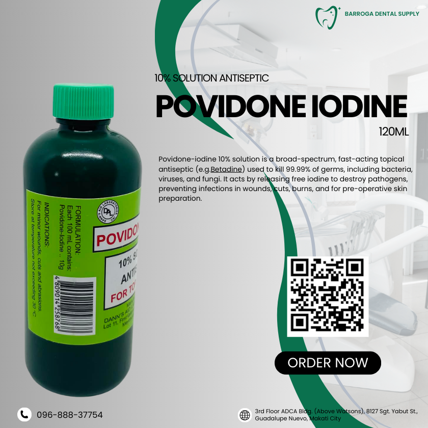POVIDONE IODINE(10% SOLUTION ANTISEPTIC) 120ML
