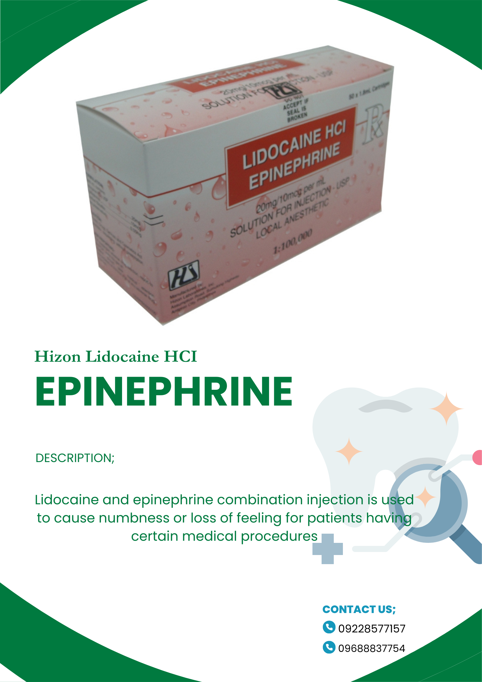 HIZON (Lidocaine HCI Epinephrine)