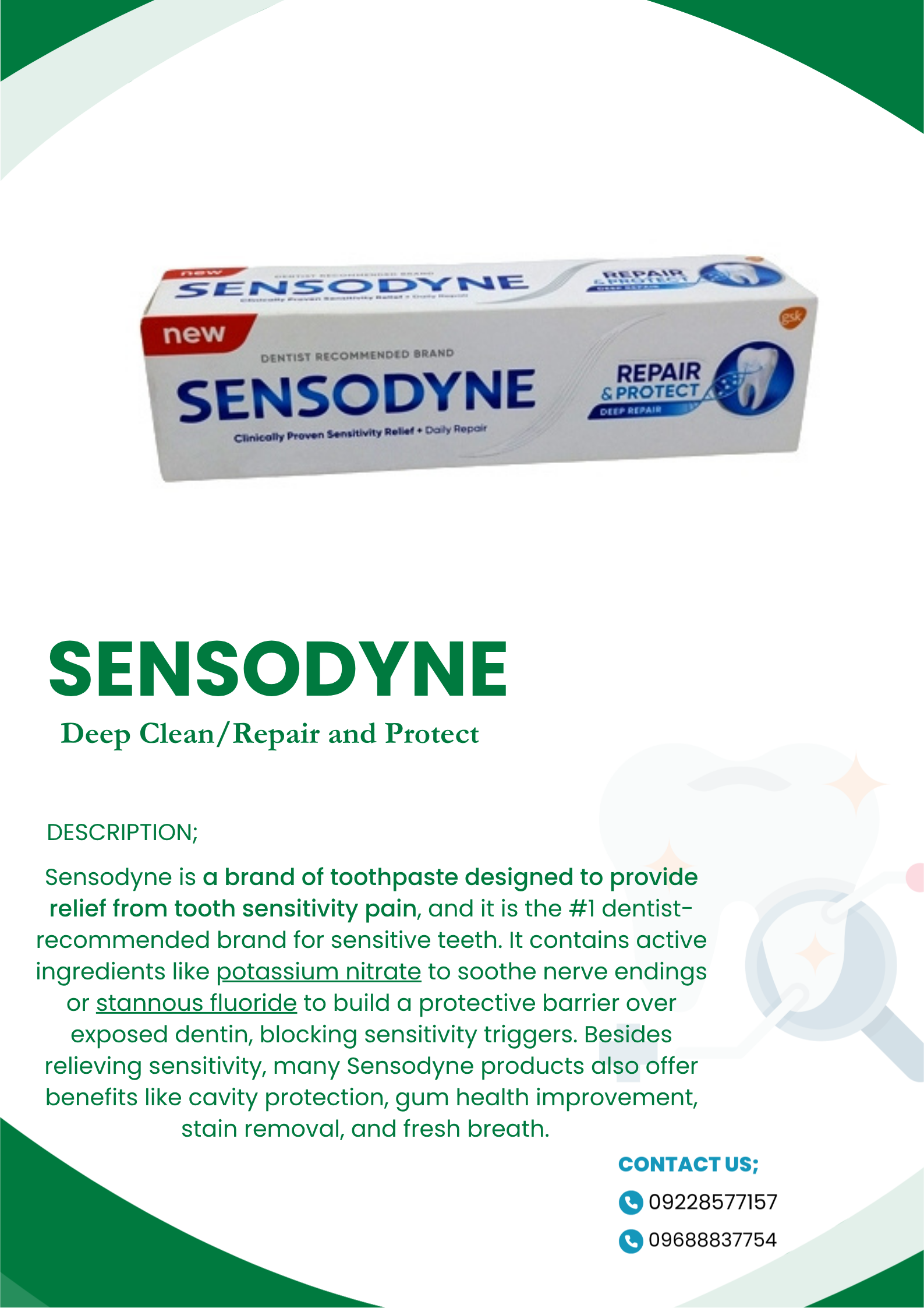 SENSODYNE (Deep Clean/Repair and Protect)