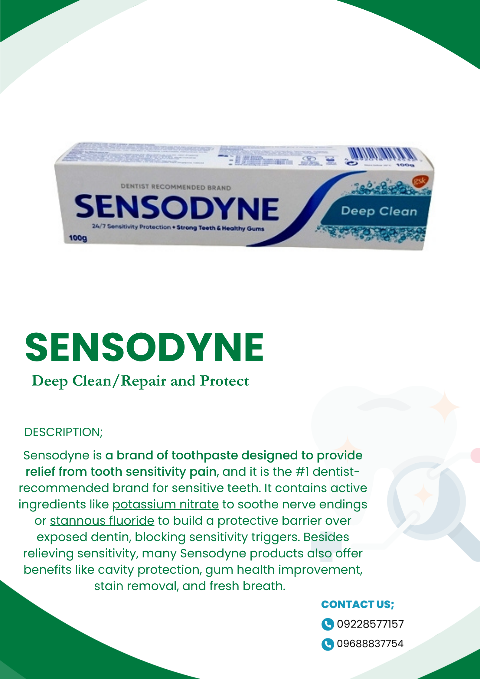 SENSODYNE (Deep Clean/Repair and Protect)