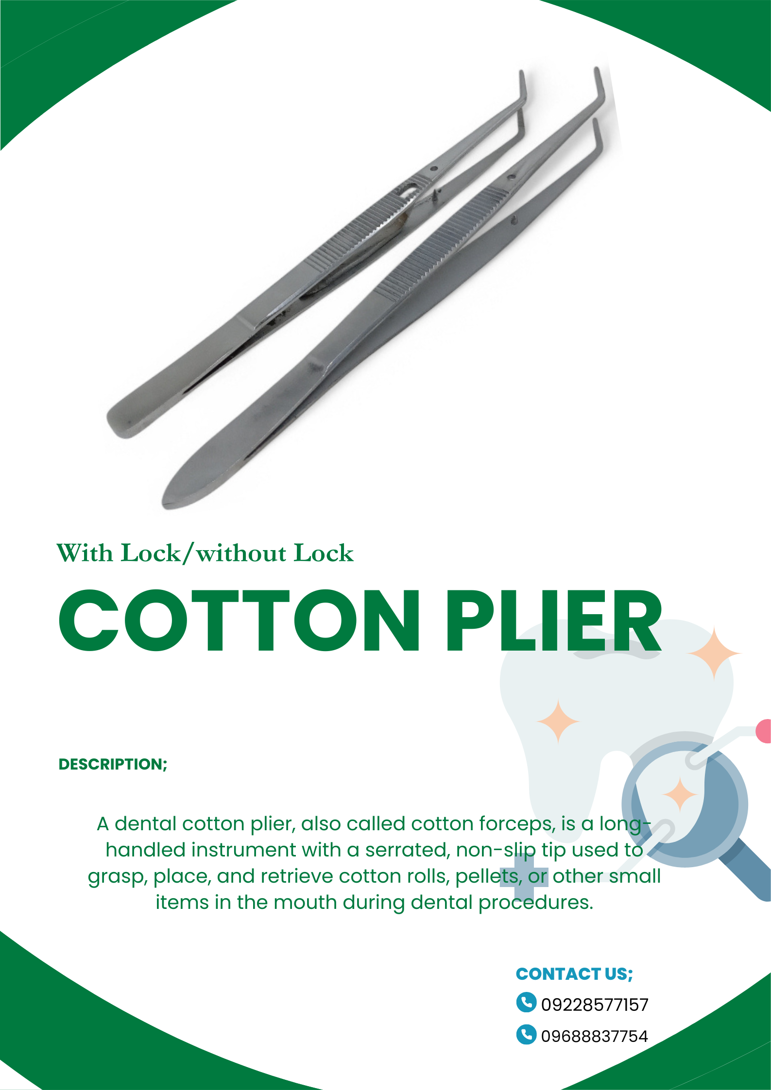 COTTON PLIER (With/Without Lock)