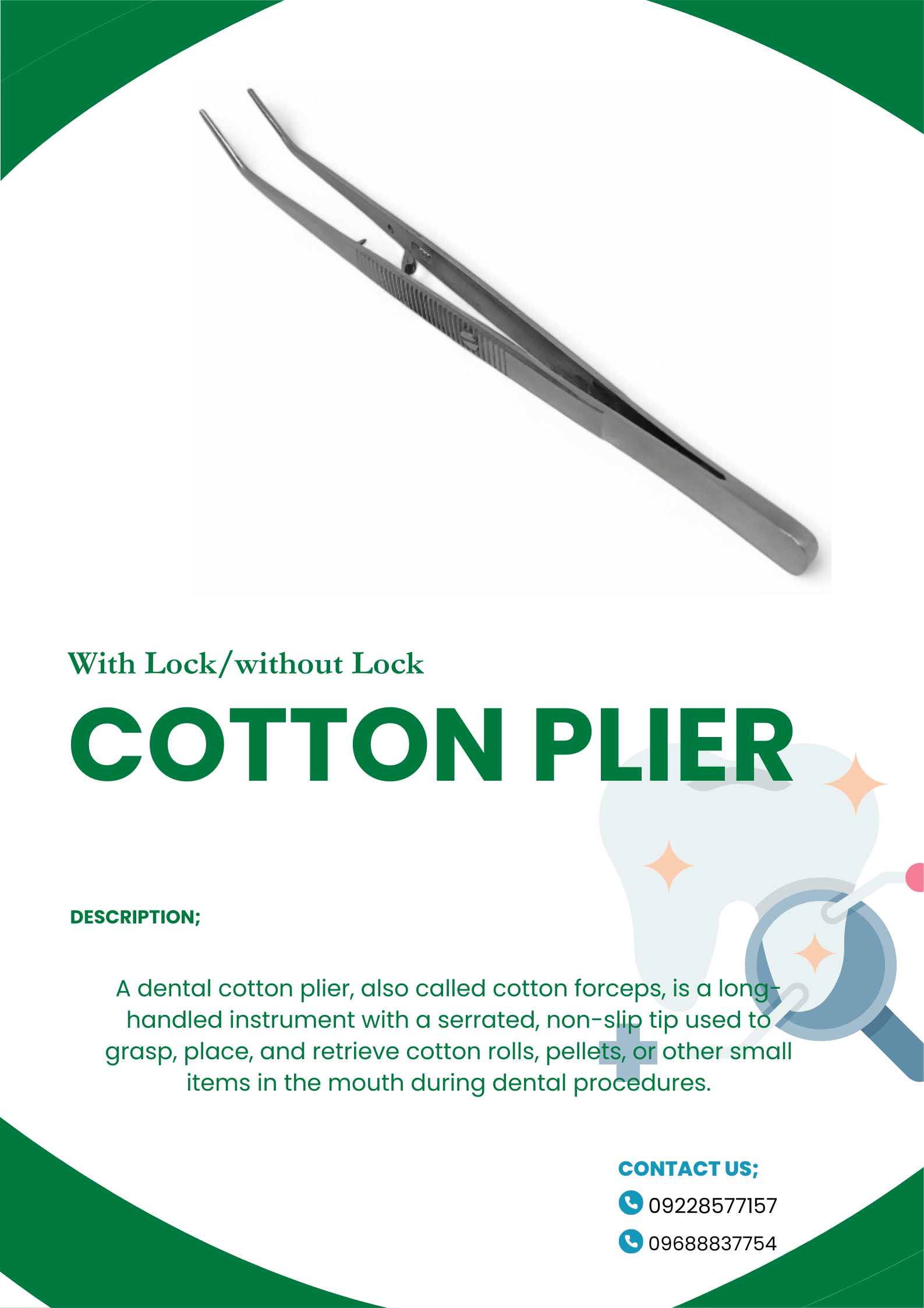 COTTON PLIER (With/Without Lock)