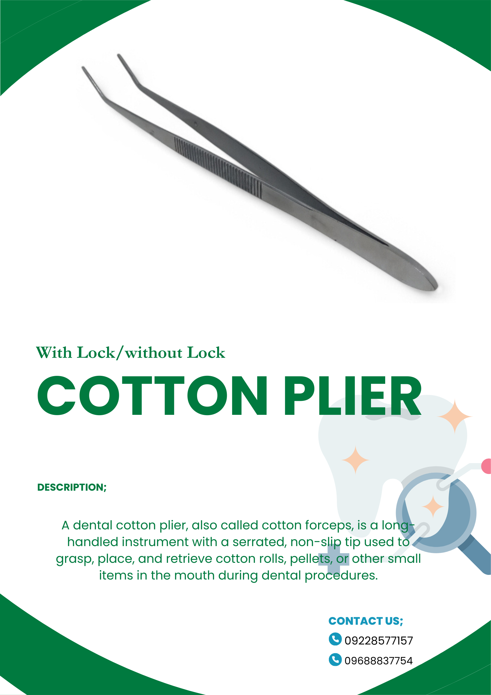 COTTON PLIER (With/Without Lock)