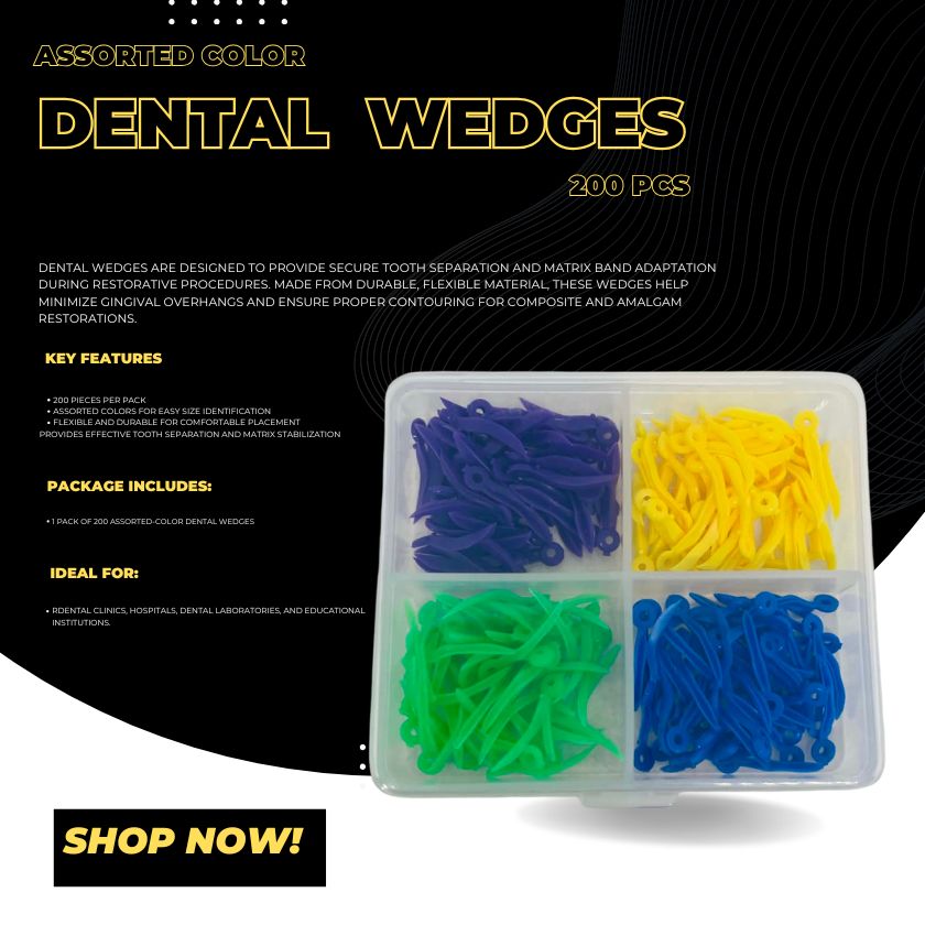 DENTAL WEDGE (Assorted Color) 200pcs/Box