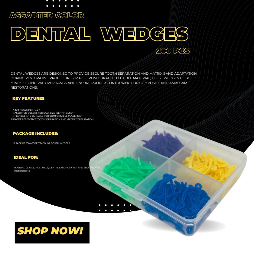 DENTAL WEDGE (Assorted Color) 200pcs/Box